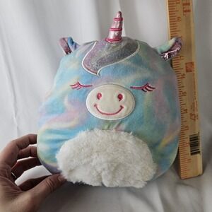 Kellytoy Squishmallow Unicorn Pony 8 Inch Soft Stuffed Toy Tie Dye Pastel Plush